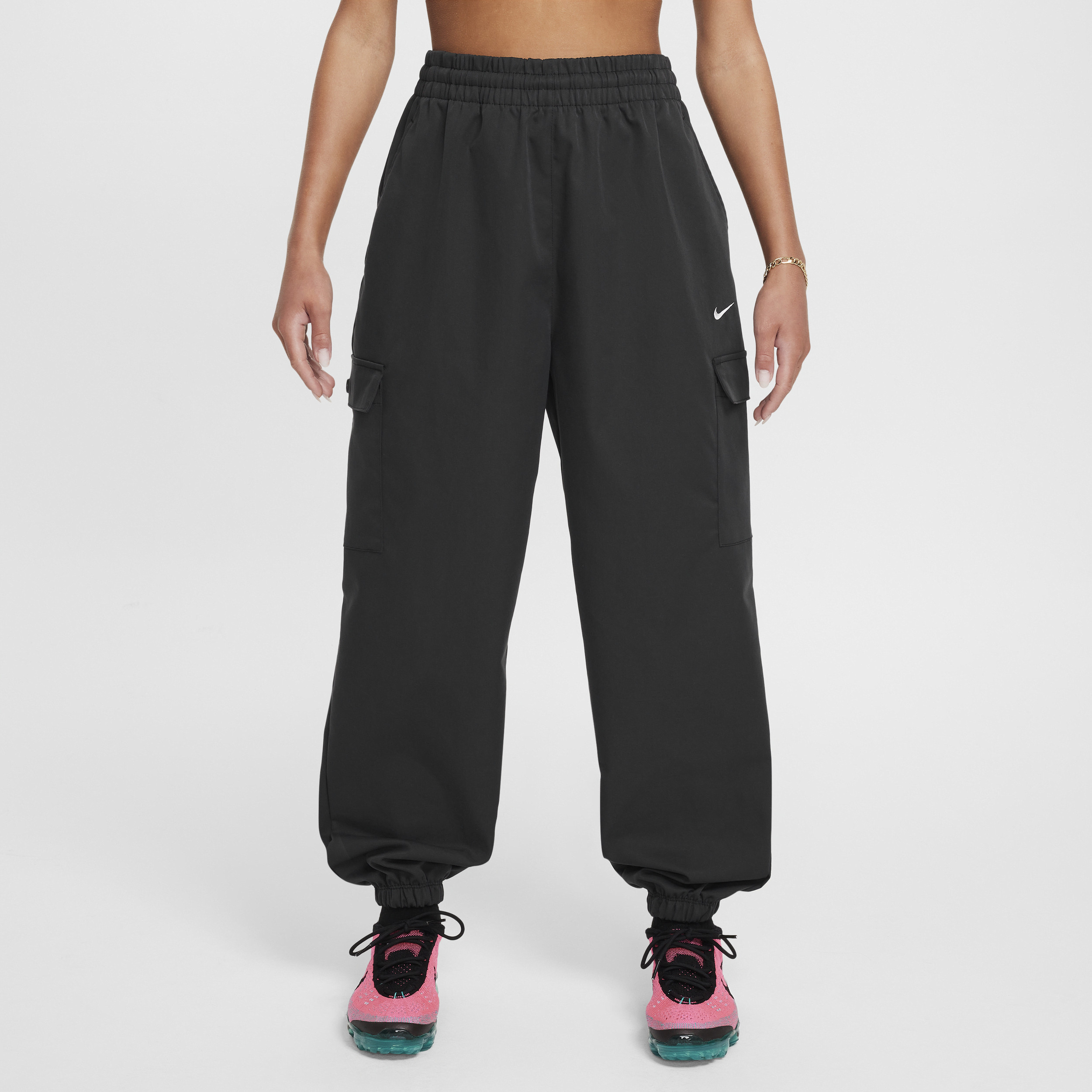 Unisex Nike Sportswear Girls' Cargo Pants in Black | FZ5554-010 | Nike (US)