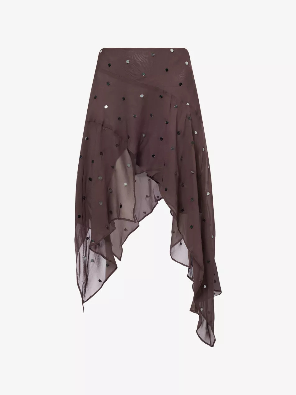 Arielle Asymmetric Woven Mini Skirt | Selfridges