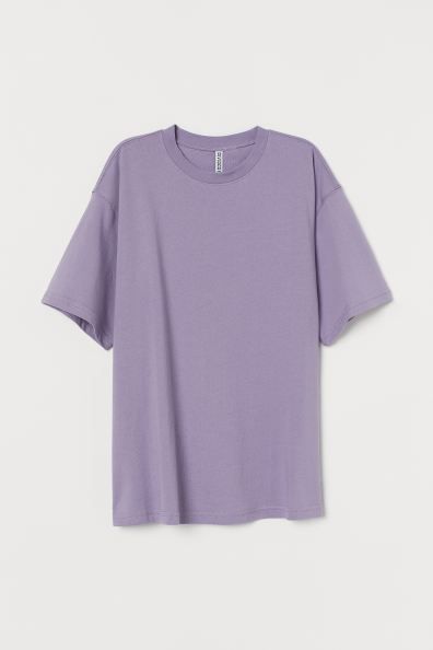 Wide cotton T-shirt | H&M (UK, MY, IN, SG, PH, TW, HK)