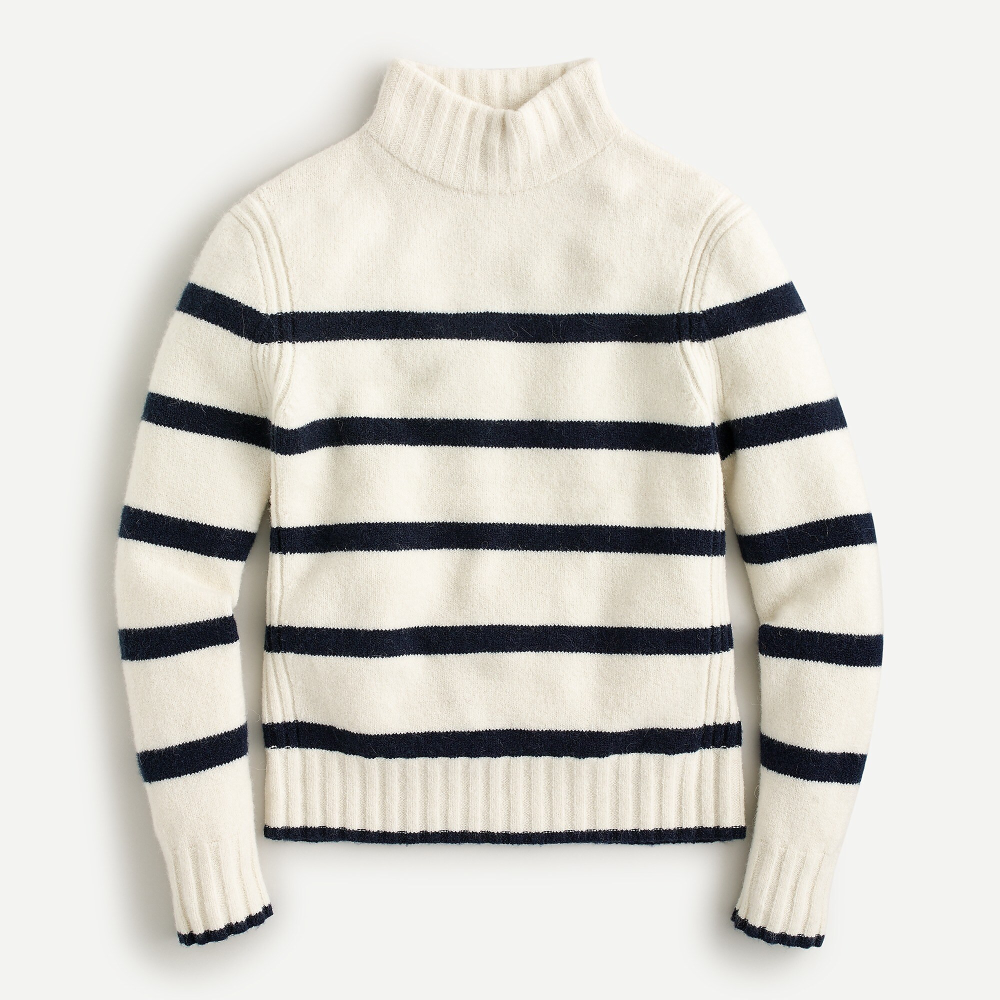 Mockneck sweater in striped supersoft yarn | J. Crew US