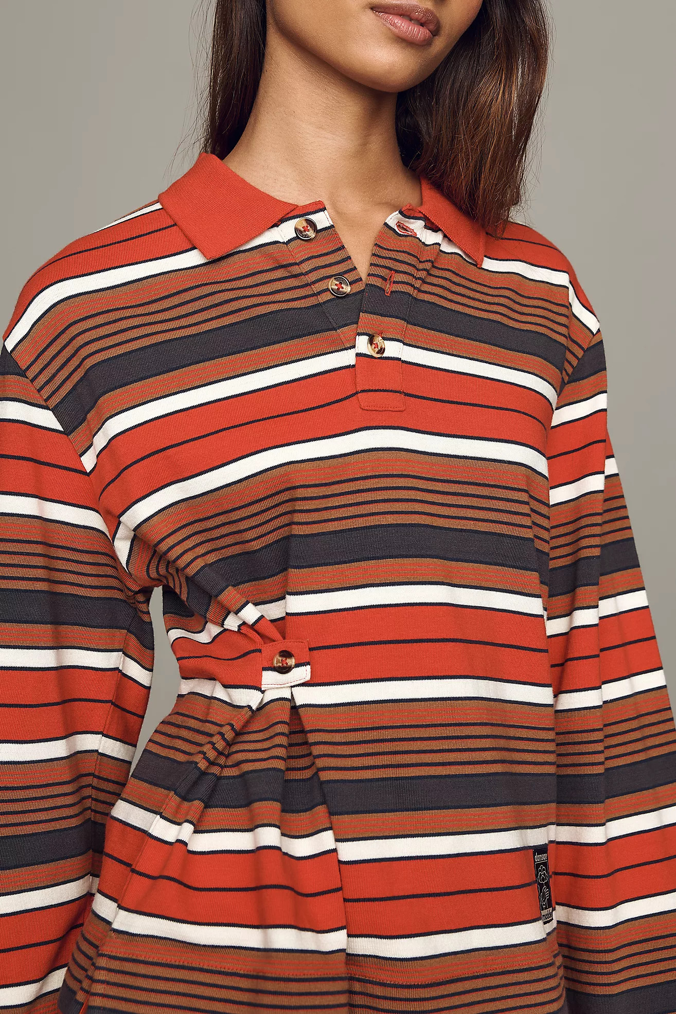 Damson Madder Noah Cotton Cinched Rugby Shirt | Anthropologie (US)