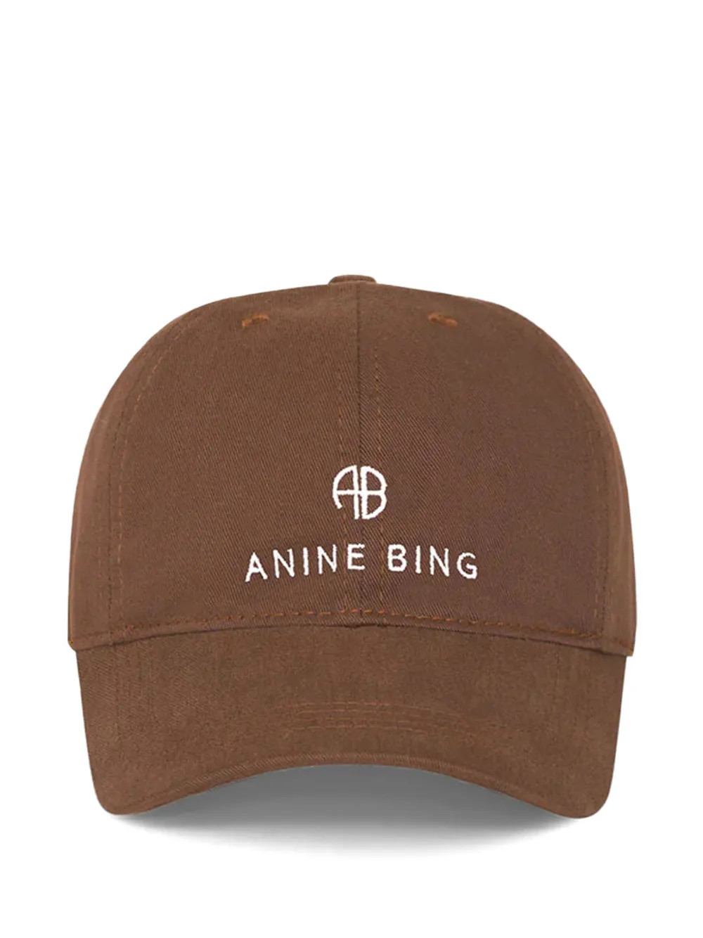 ANINE BING logo-embroidered baseball cap - Brown | Farfetch Global