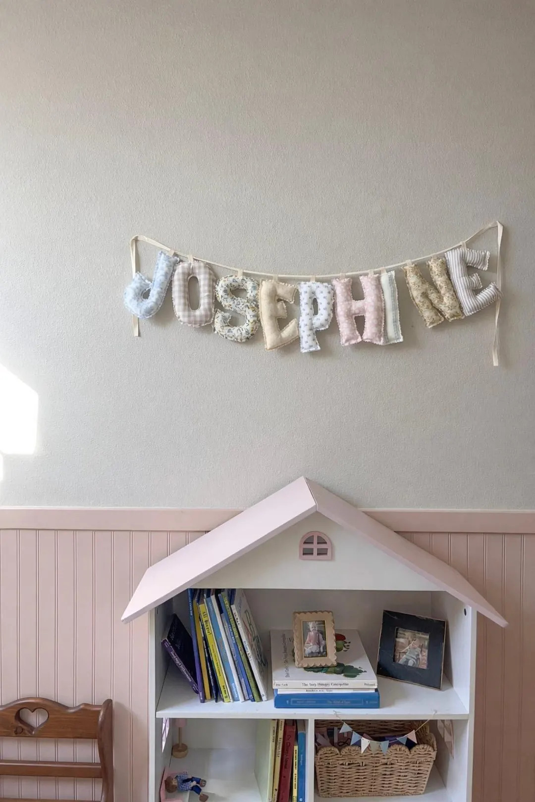 Custom Fabric Name Banner – Puffy Letters With Frayed Edges | Personalized Nursery Wall Decor -... | Etsy (US)