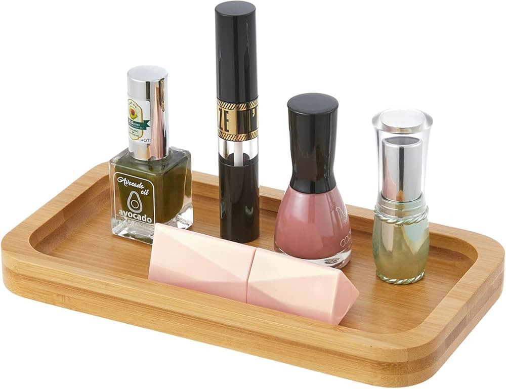 INIUNIK Bamboo Vanity Tray, Bathroom Tray Bamboo Tray Toilet Tank Tray Countertop Bathroom Organi... | Amazon (CA)