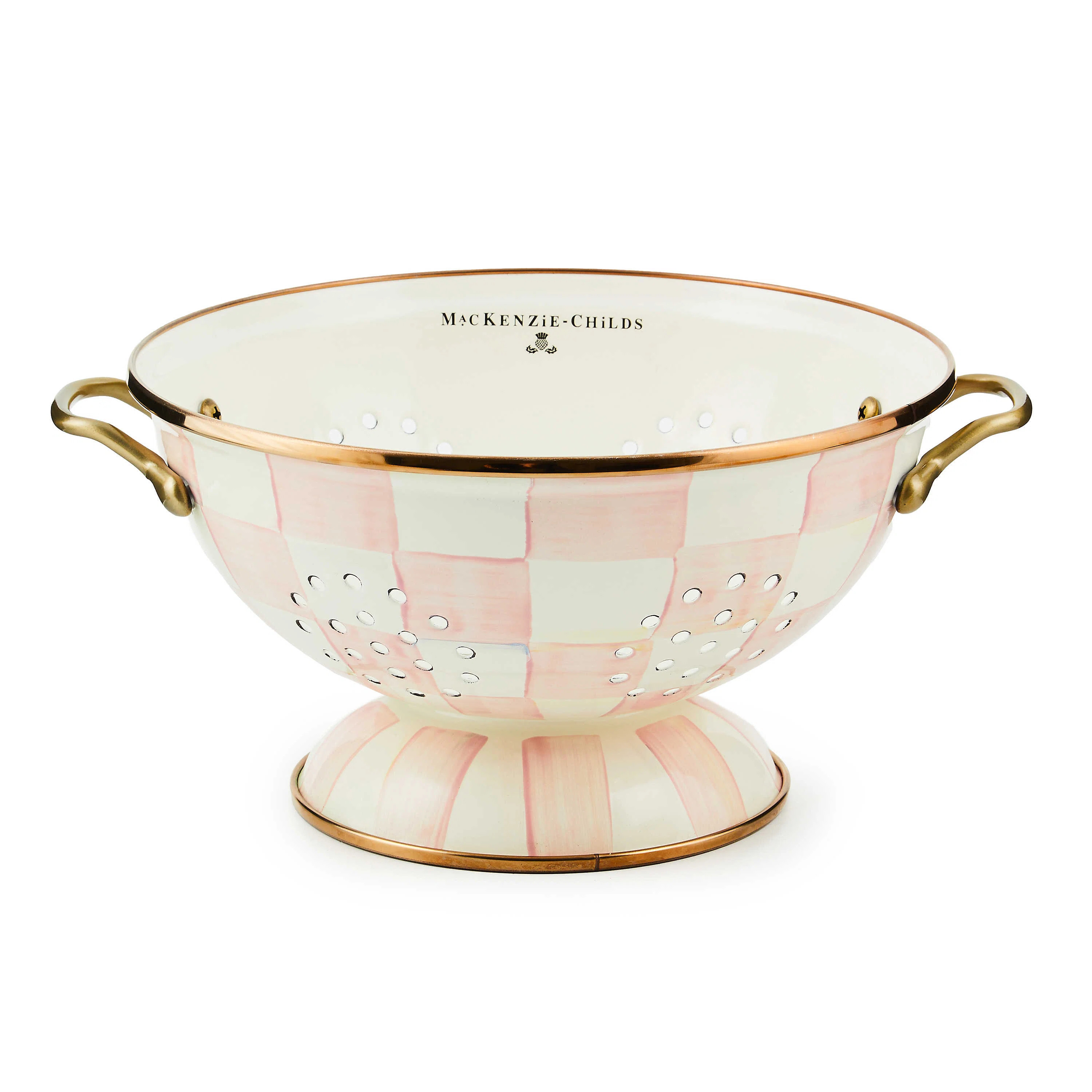 MacKenzie-Childs Rosy Check Colander | Wayfair | Wayfair North America