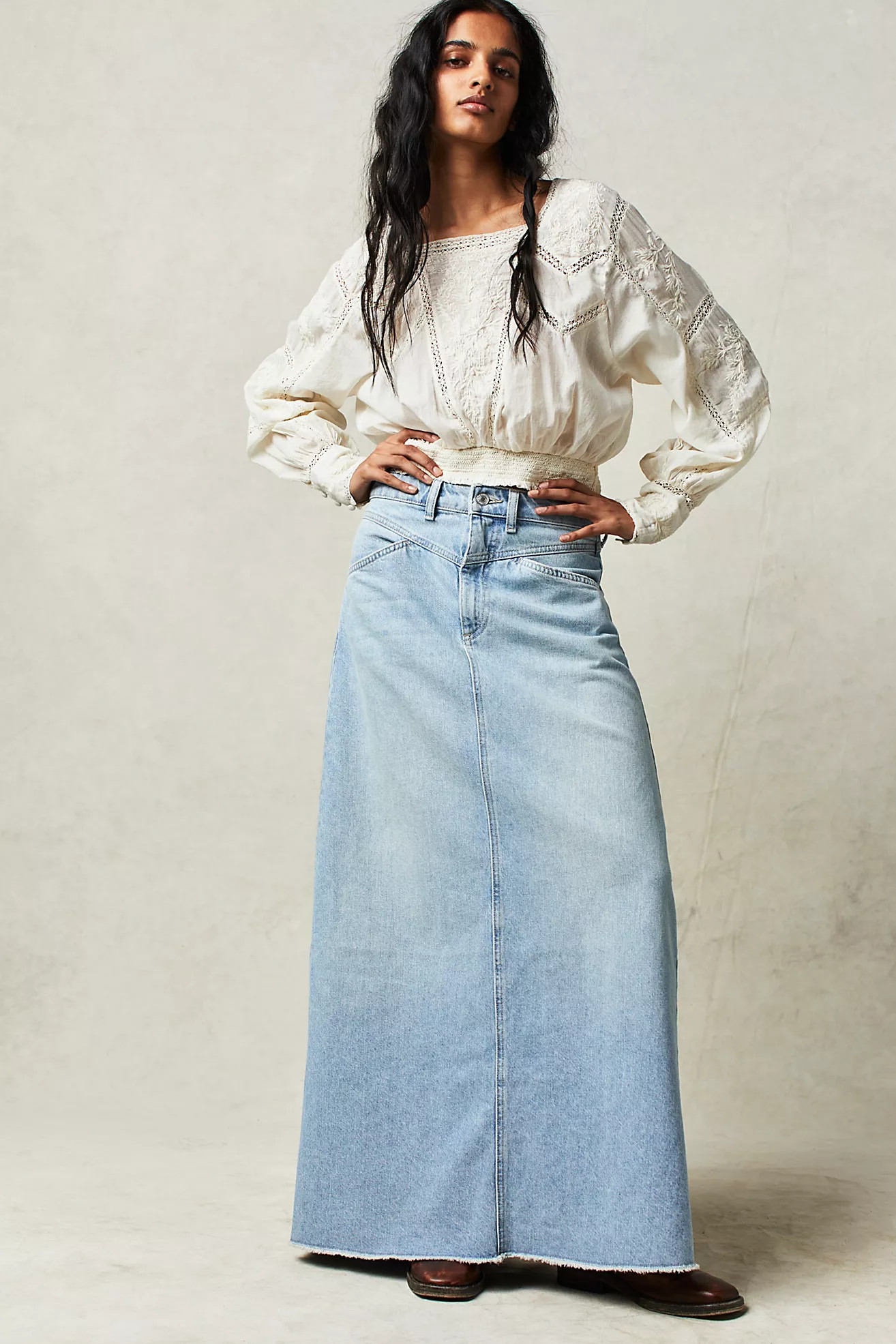 We The Free Come As You Are Denim Maxi Skirt | Free People (Global - UK&FR Excluded)