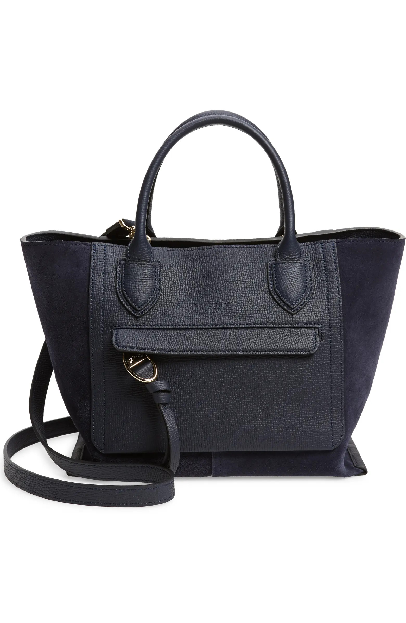 Longchamp Medium Mailbox Suede & Leather Top Handle Bag | Nordstromrack | Nordstrom Rack