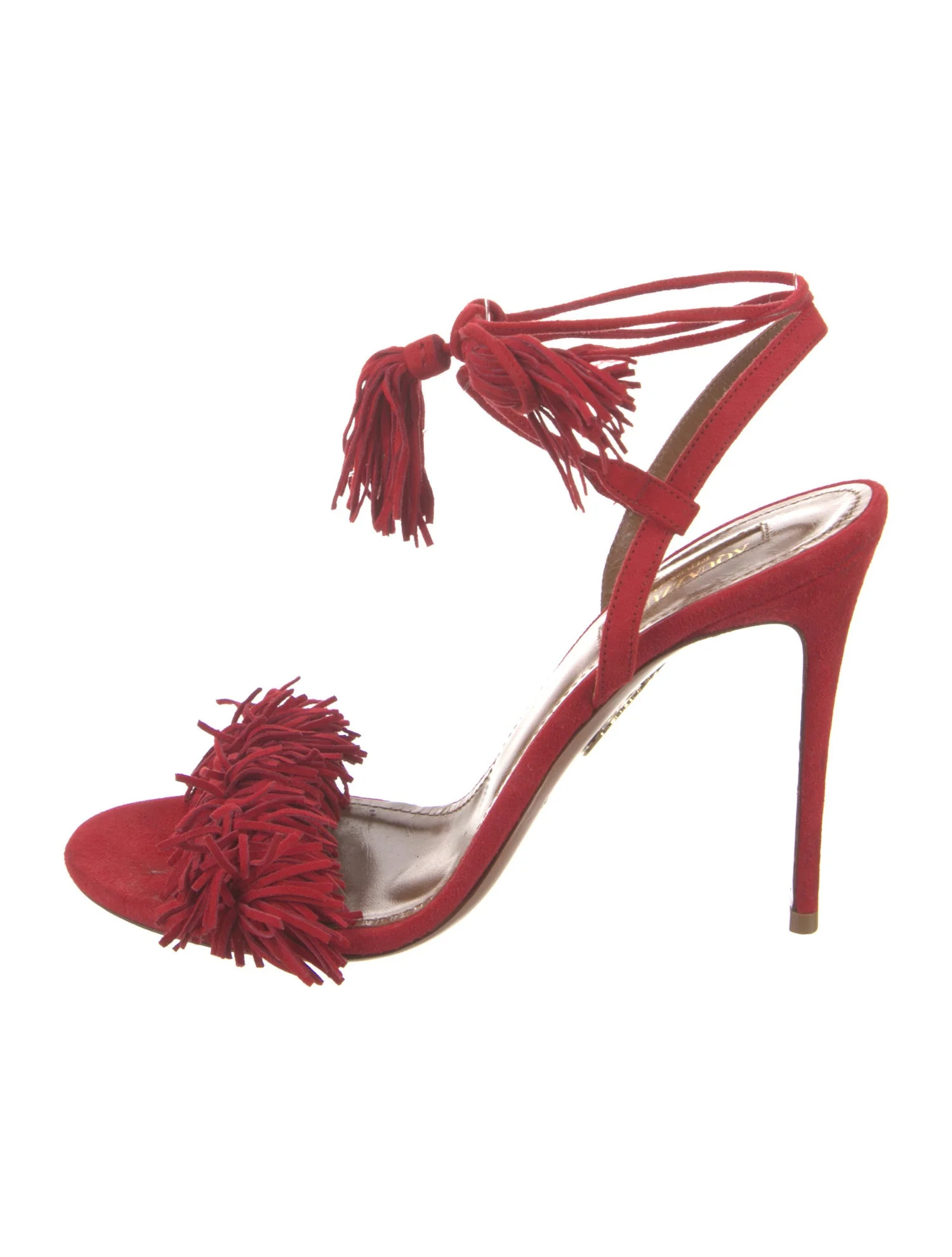 Suede Tassel Accents Sandals | The RealReal