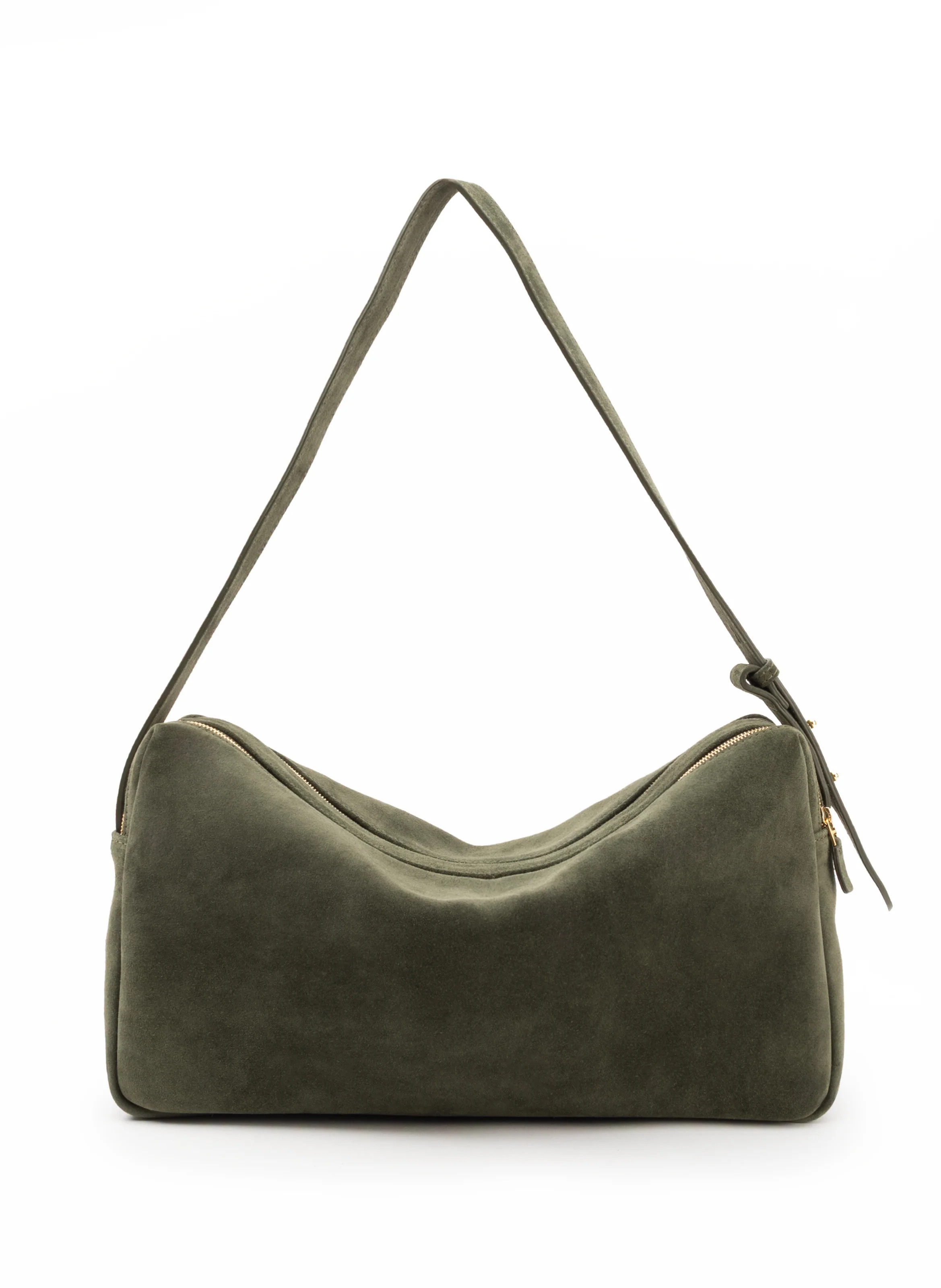 Trousse Large Suede Khaki - Trendy Work Bags - Elleme | Elleme