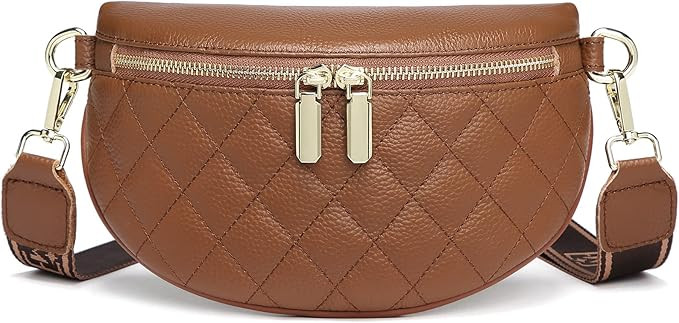 Eslcorri Small Crossbody Sling Bag for Women Trendy - Fanny Packs Leather Chest Belt Bum Bag Anti... | Amazon (US)