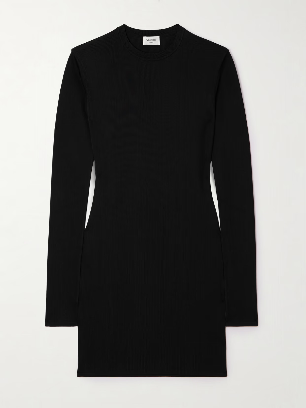 SAINT LAURENT - Knitted Mini Dress - Black | NET-A-PORTER (US)