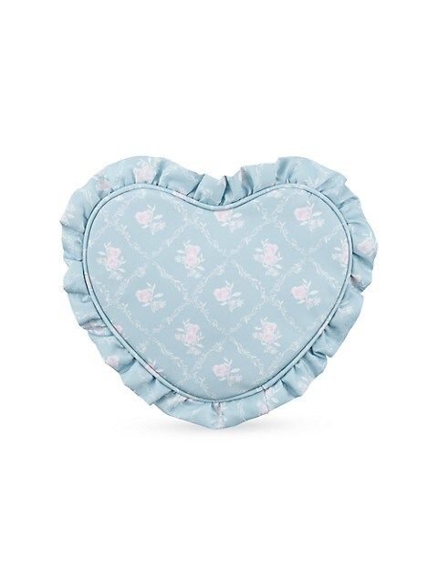 High Tea Printed Ruffle Heart Pouch | Saks Fifth Avenue