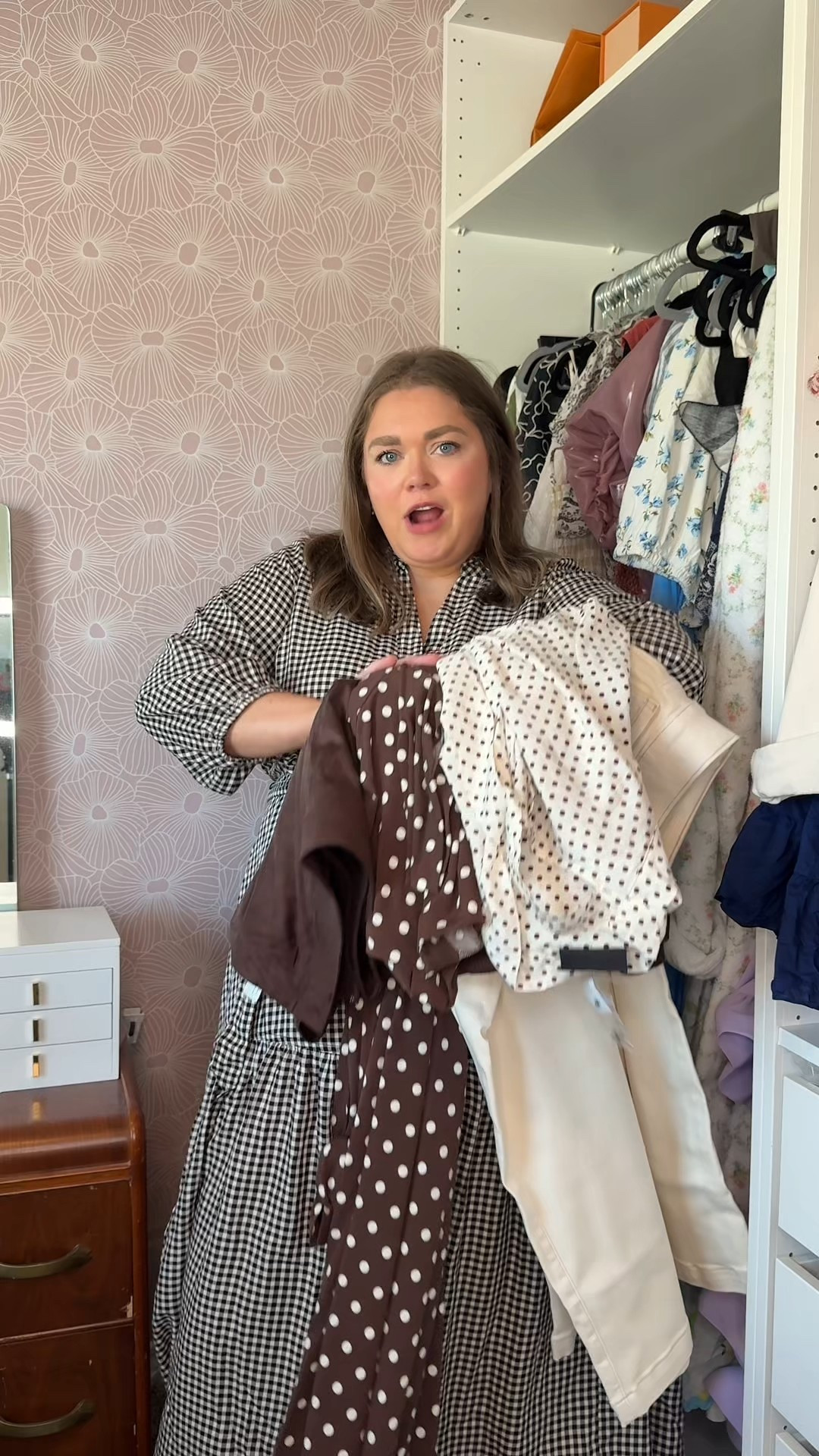 Lane Bryant fall plus size finds. Wearing regular 18 or 18/20 in everything. Polka dot jumpsuit, off the shoulder sweater, plaid dress, cream jeans 

#LTKFindsUnder100 #LTKPlusSize #LTKSaleAlert