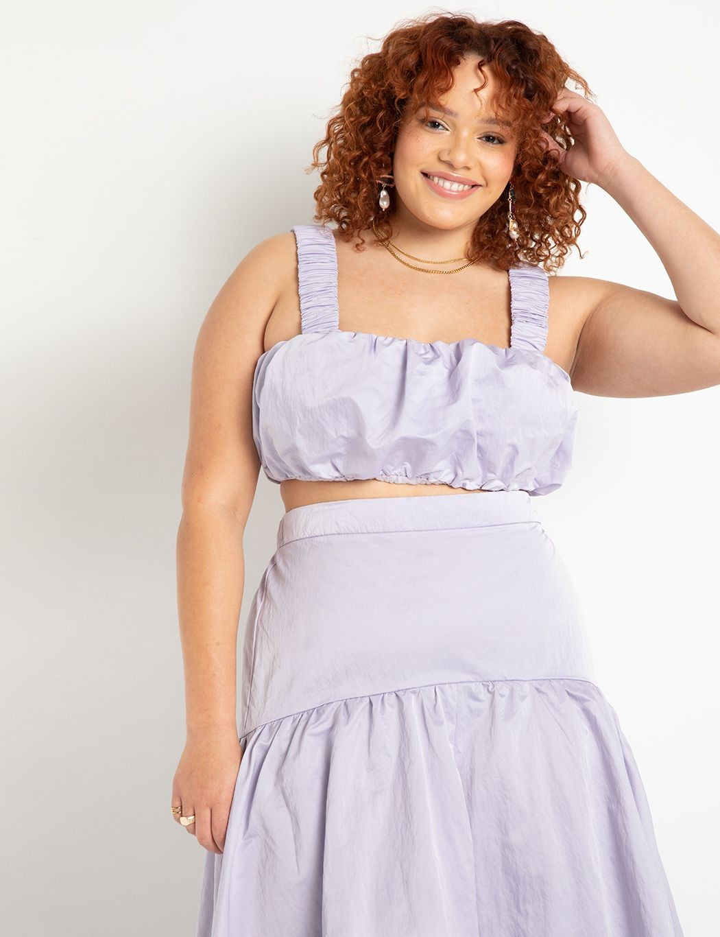 Scrunched Bustier Top | Women's Plus Size Tops | ELOQUII | Eloquii
