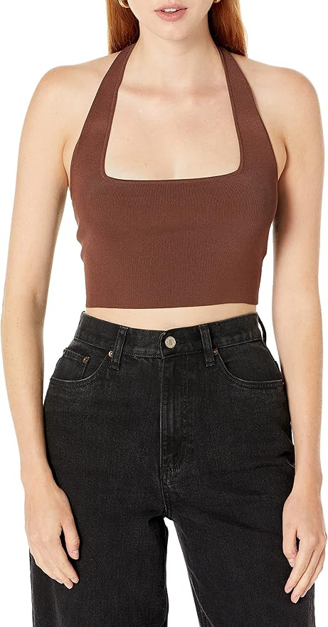 The Drop Women's Greta Fitted Square-Neck Halter Sweater Bralette | Amazon (US)