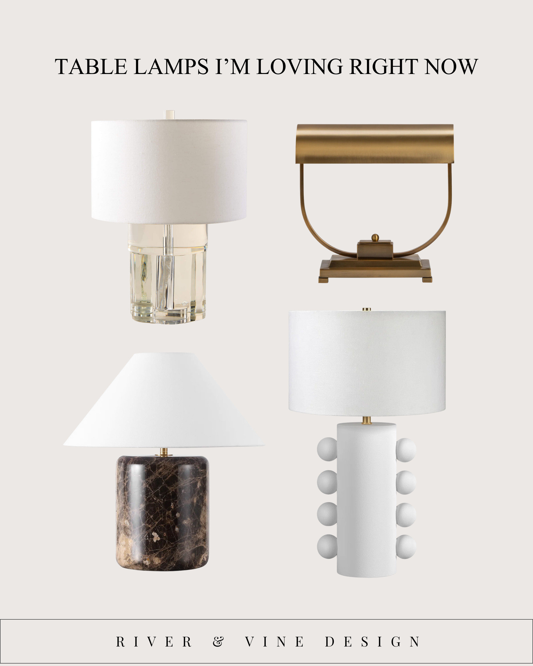Your lighting can either sit there… or it can steal the whole room.

These table lamps? They’re doing the latter.

From sculptural marble bases to warm antique brass and chic glass silhouettes, I’m loving pieces that feel like jewelry for your home — timeless, elevated, and just interesting enough to spark conversation.

A good lamp isn’t just about light. It’s about mood. It’s about balance. It’s about that soft glow at 7:30pm that makes everything (and everyone) look better. ✨

If you’re updating one thing this season, make it your lighting. It’s the fastest way to make a room feel intentional, layered, and designer-level finished.

Which one are you adding to your cart — classic glass, bold marble, sculptural white, or vintage-inspired brass? 

 #LTKHome