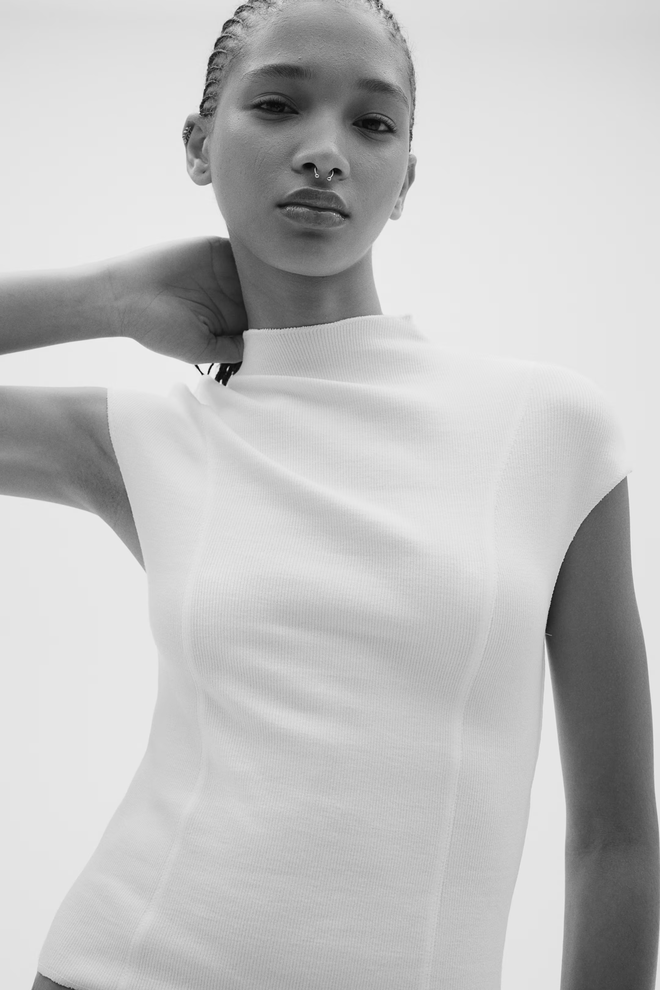 Ribbed turtleneck top | H&M (UK, MY, IN, SG, PH, TW, HK)