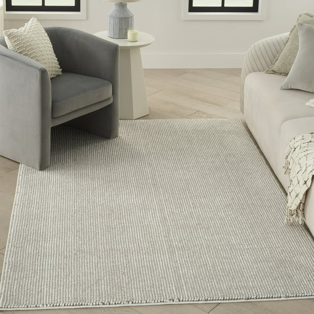 Nourison Textured Home All-over design Ivory Mocha 7'10" x 9'10" Area Rug (8x10) | Walmart (US)