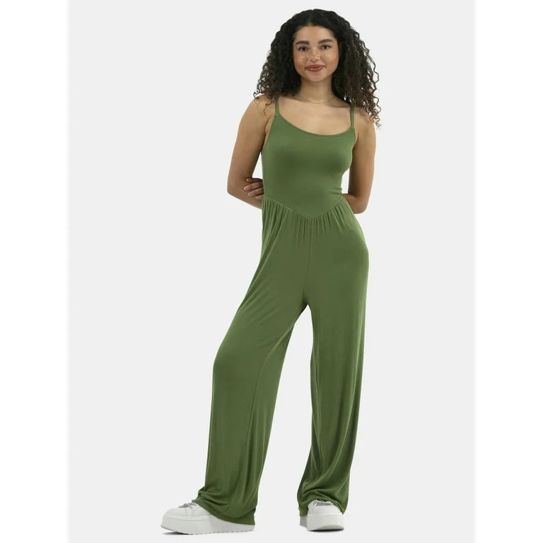 No Boundaries Ribbed Jumpsuit, Women's | Walmart (US)