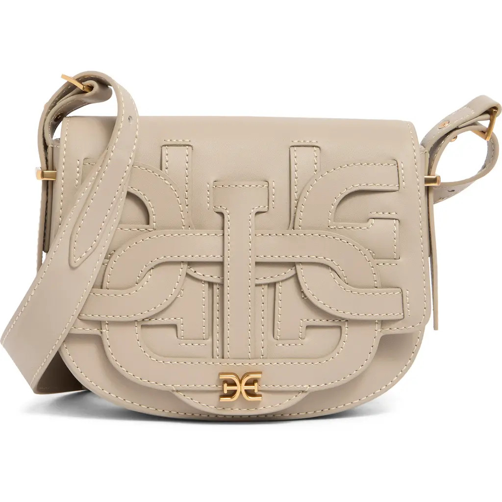 Sam Edelman Small Bay Leather Saddle Crossbody Bag in Light Taupe at Nordstrom Rack | Nordstrom Rack