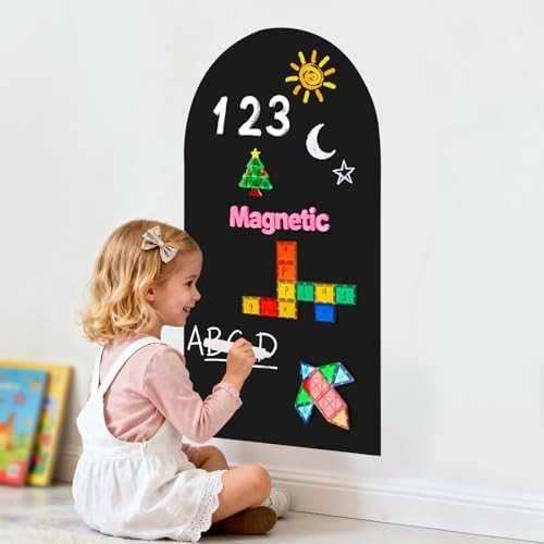 Magnetic Arch Wall Decal: Small 15.7" x 31.5" Vinyl Peel and Stick Chalkboard for Kids Playroom C... | Amazon (US)