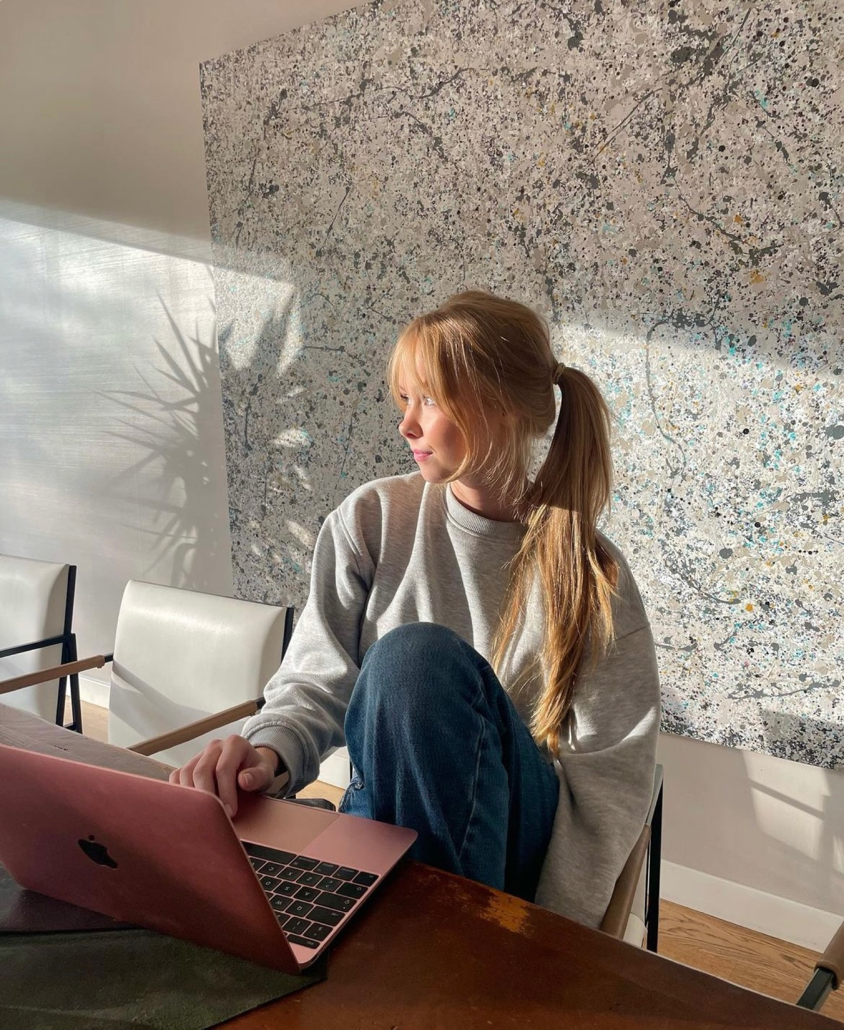 Grey pullover sweatshirt, light wash low rise jeans, weekday, alo, Uniqlo 

#LTKSeasonal #LTKeurope #LTKstyletip