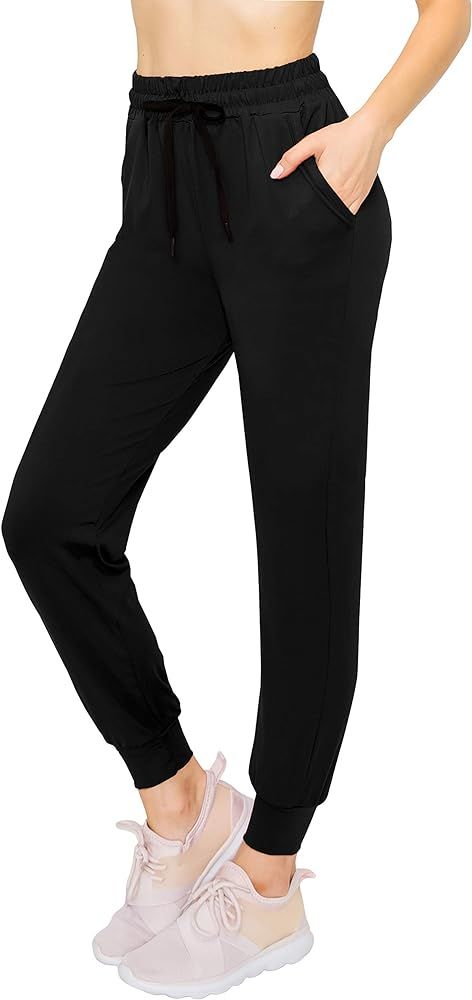 Women Drawstrings Jogger Sweatpants - Premium Soft Stretch Pockets Pants | Amazon (US)