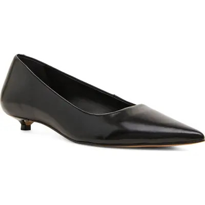 Steve Madden Ardyn Pointed Toe Pump in Black Leather at Nordstrom, Size 7 | Nordstrom