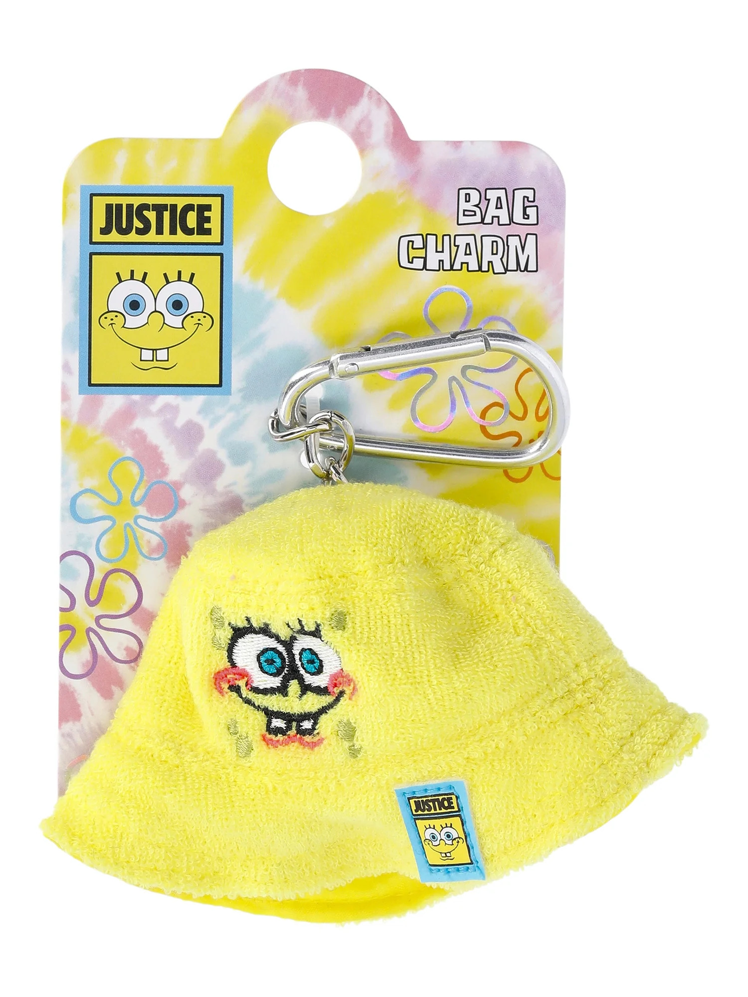 Justice Girls X SpongeBob SquarePants Bucket Hat Keychain Bag Charm, Yellow | Walmart (US)