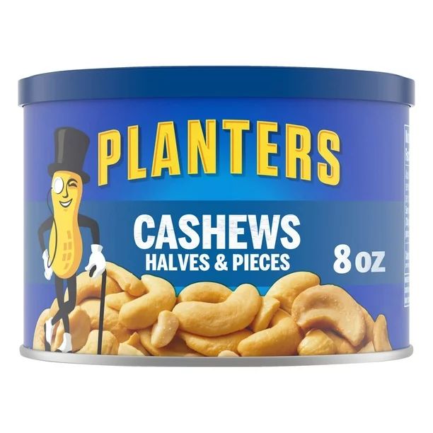 Planters Cashews Halves & Pieces, 8 oz Canister | Walmart (US)