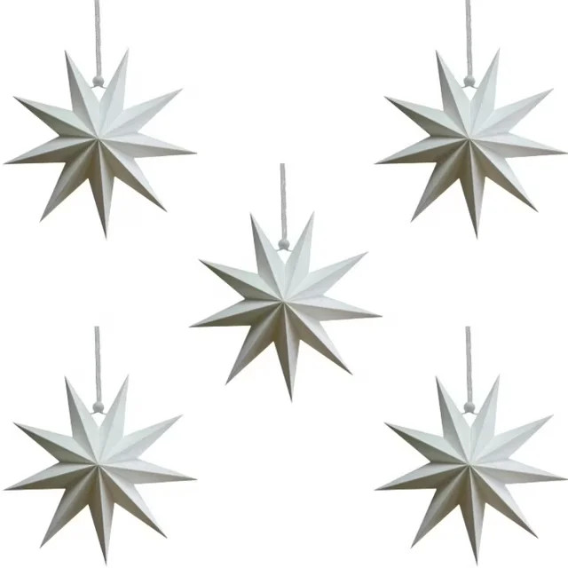 5Pcs 3d 12" Large Paper Star Paper Stars, Elegant Hangings for Weddings, Christmas They Bring a S... | Walmart (US)