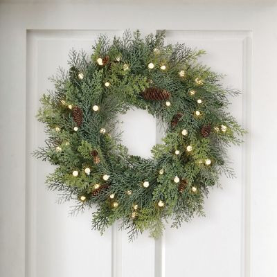 Holiday Glow Wreath | Grandin Road | Grandin Road