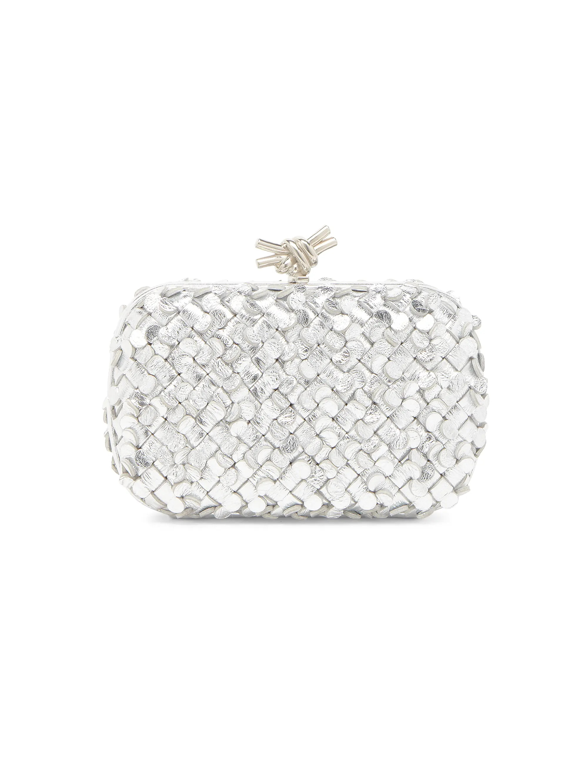 Bottega VenetaKnot Intreccio Sequined Leather Minaudière | Saks Fifth Avenue