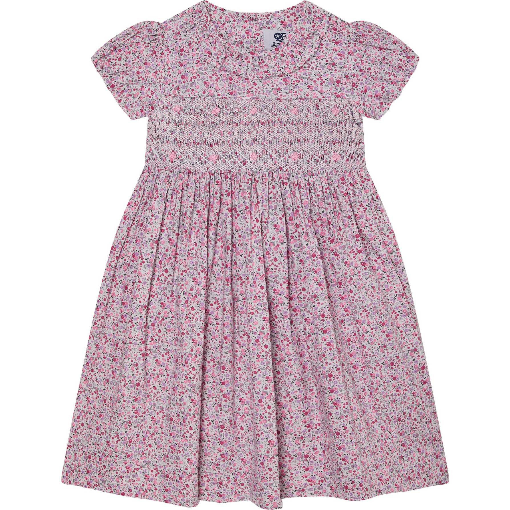 Hand-Smocked Girls Dress Romy, Pink | Maisonette