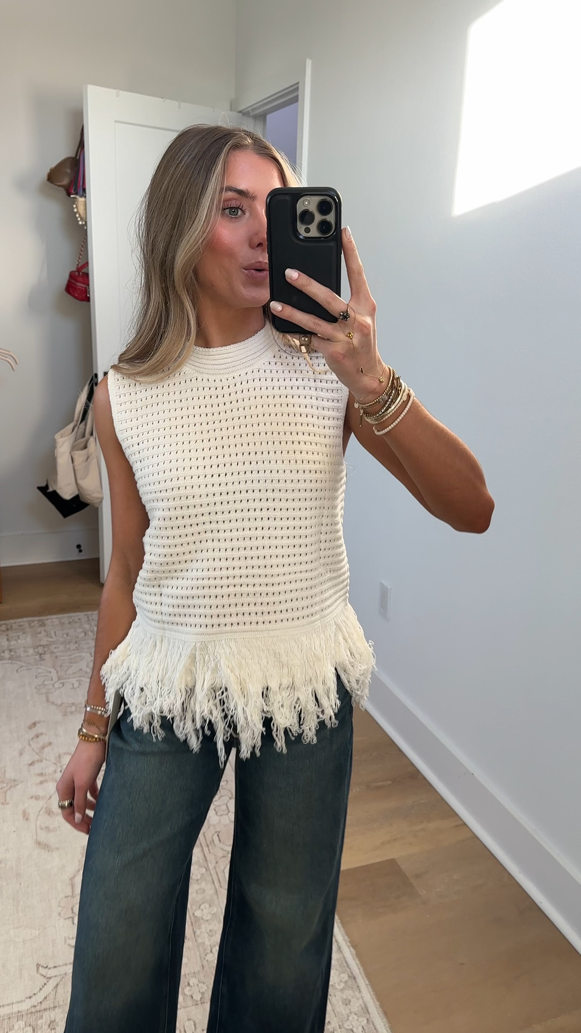 Amazon size small Saodimallsu Womens Crochet Crop Tank Tops Sleeveless Fringe Crew Neck Trendy Boho Knit Summer Sweater Vest

#LTKSeasonal #LTKootd #LTKSaleAlert
