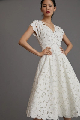 Hope For Flowers Cap-Sleeve Midi Dress | Anthropologie (US)