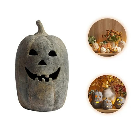 Hallowmas Handcrafted Jack-O'-Lantern, 3.1" Artisanal Halloween Decor with Hand-Carved Details, Halloween Decor Fall Decor Jack O Lantern Fall Pumpkin Decor | Walmart (US)