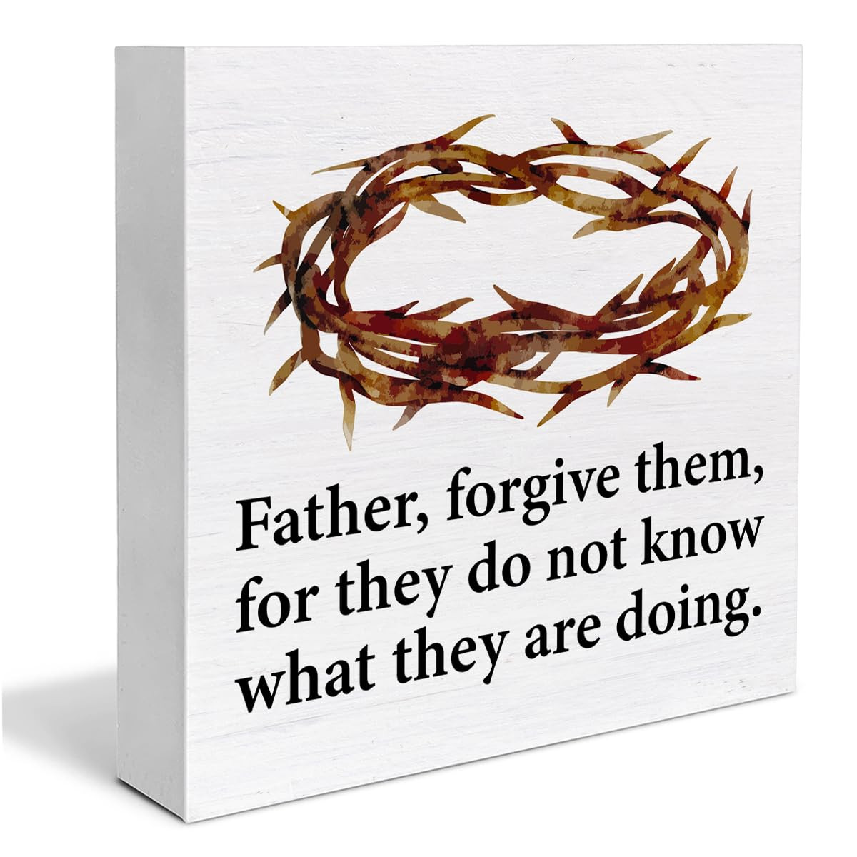 Christian Easter Decor Rustic Religious Wooden Sign Farmhouse Easter Desk Decorations Home Living... | Amazon (US)