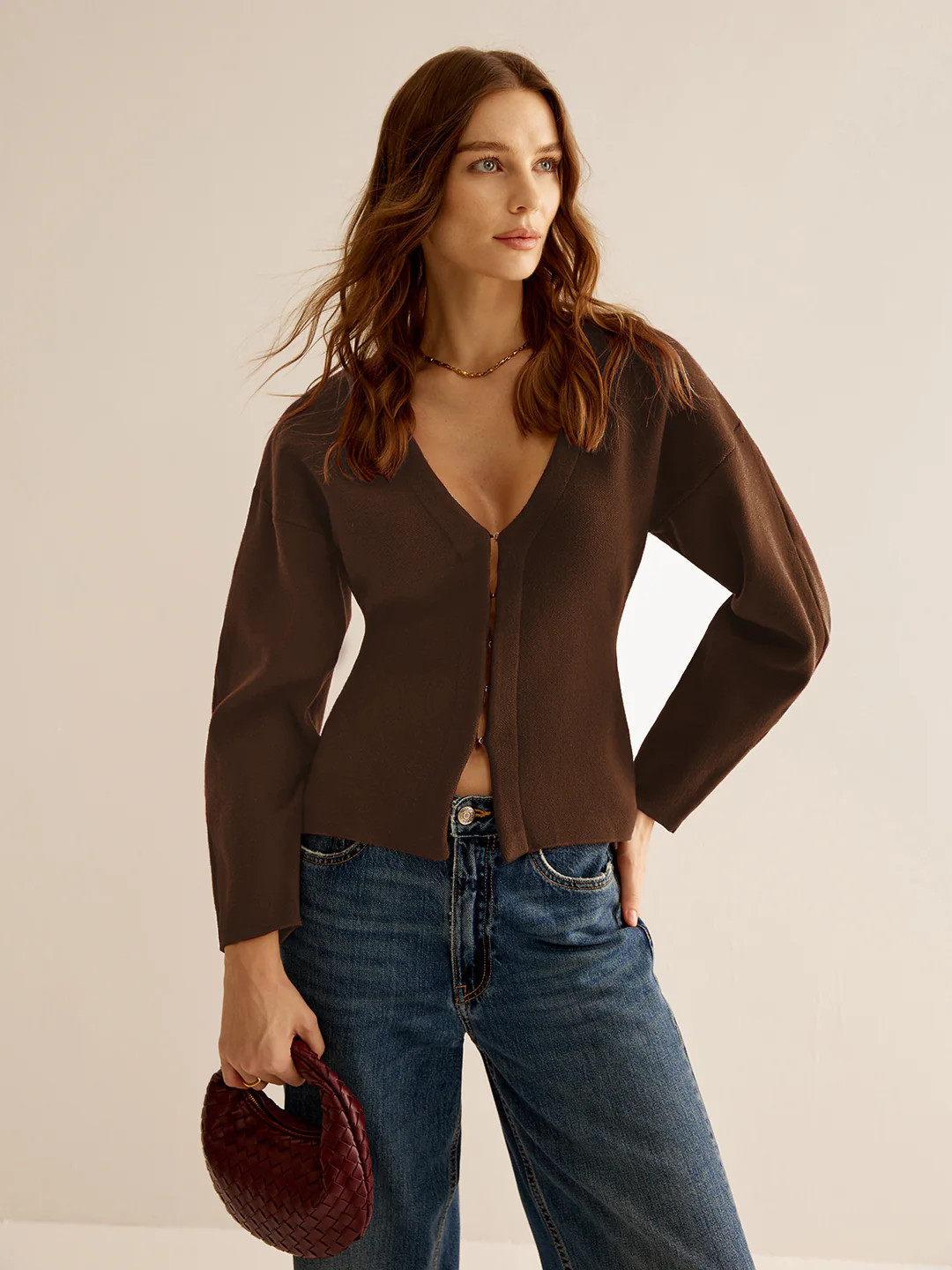 V-Neck Versatile Slim Fitted Cardigan | Commense