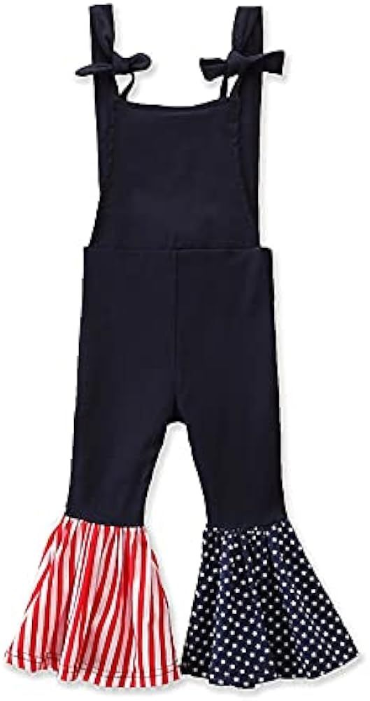 Toddler Kids Baby Girl Sleeveless Ruffle Romper Jumpsuit Backless Playsuit Outfit Overalls | Amazon (US)