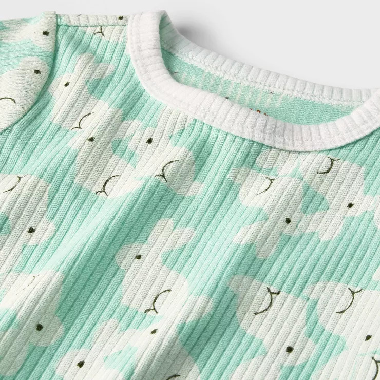 Babys' Bunny Short Sleeve Top & Shorts Set - Cat & Jack Blue | Target