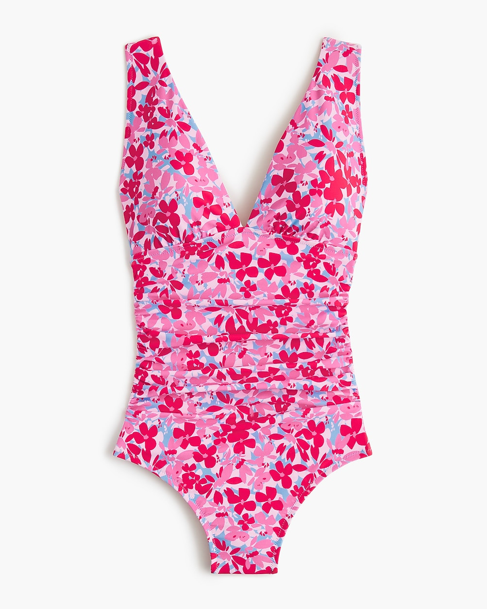 Ruched plunge one-piece swimsuit | J.Crew Factory