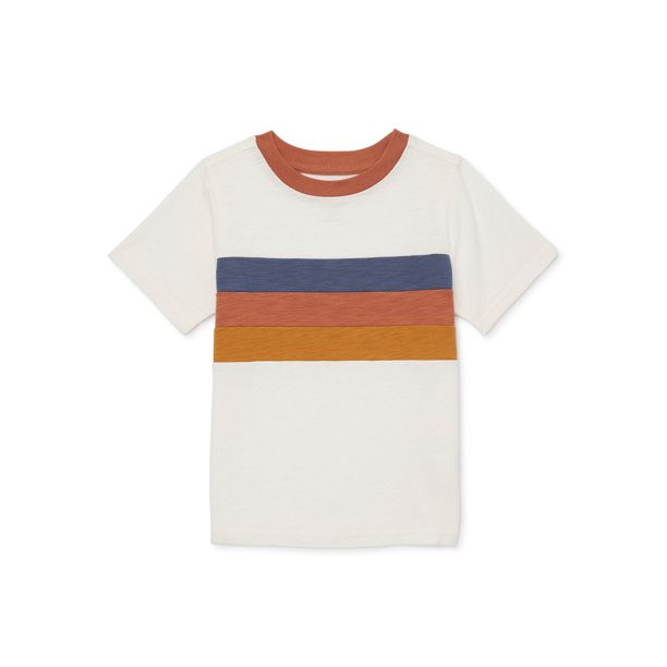 easy-peasy Toddler Boy Short Sleeve Ringer T-Shirt, Sizes 12M-5T | Walmart (US)