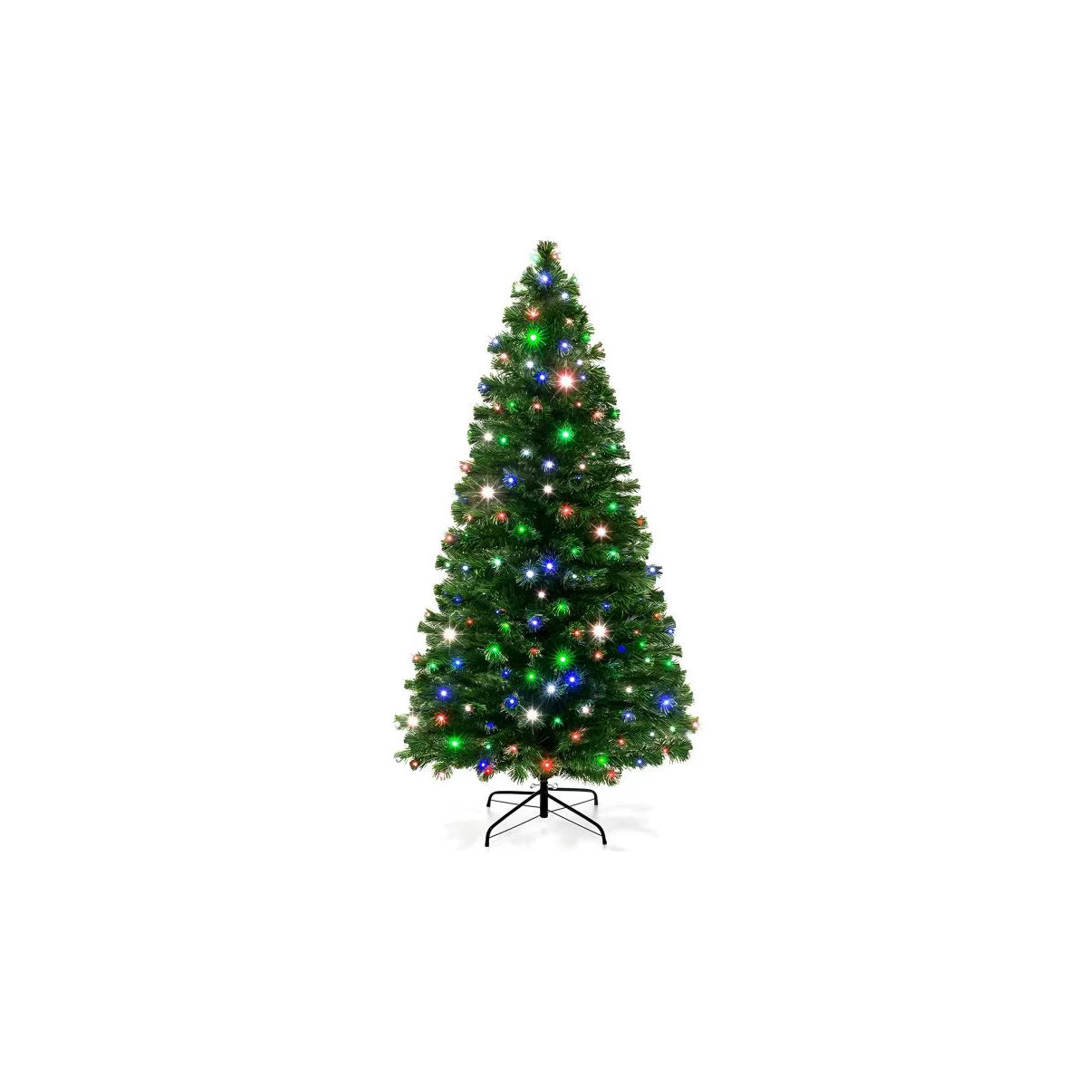 6ft Pre-Lit Artificial Christmas Tree with 250 Multi-Color LED Lights and 1060 PVC Branch Tips | Target