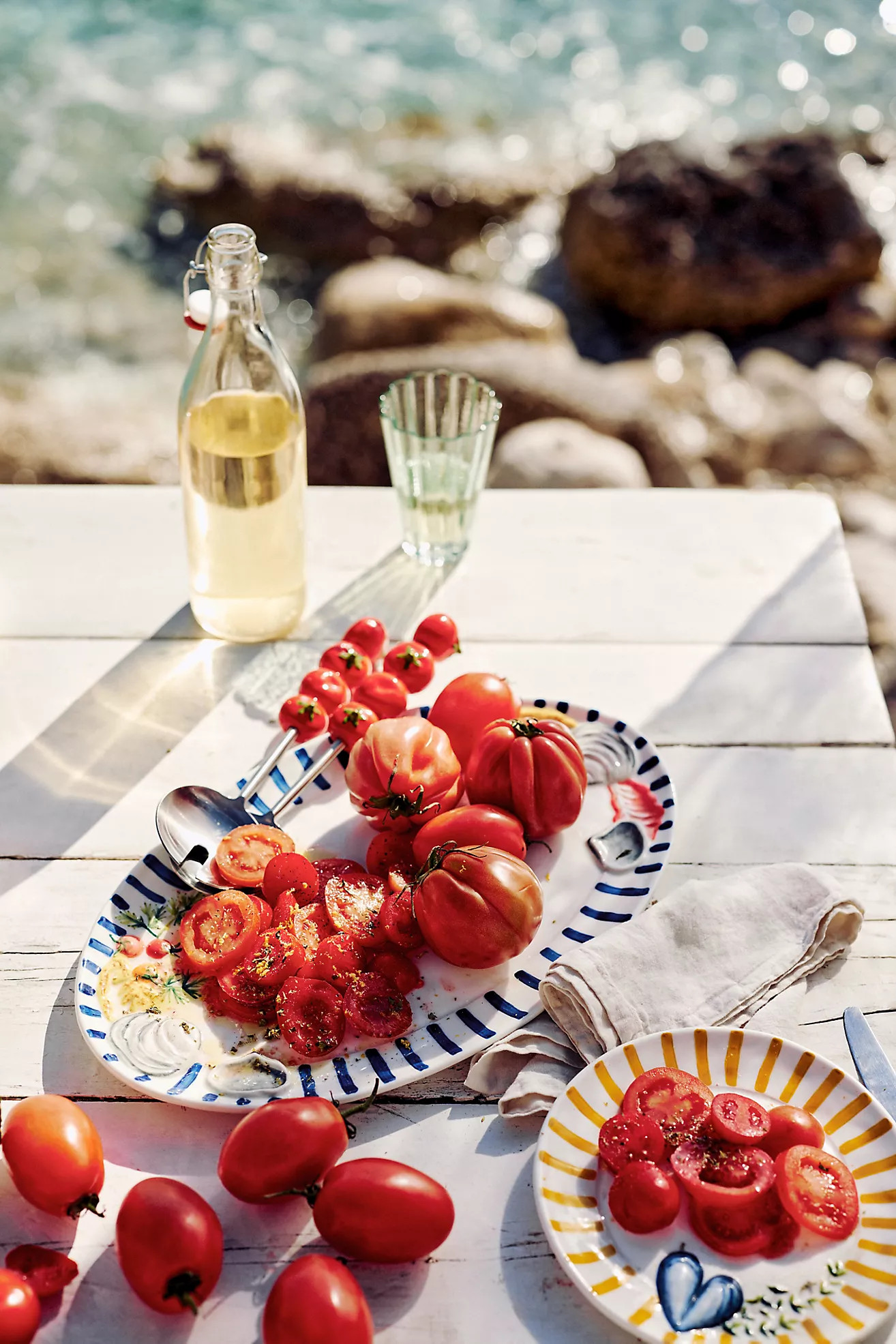 Micola Oval Stoneware Serving Platter | Anthropologie (US)