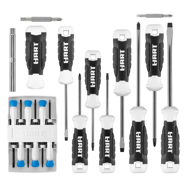 HART 20-Piece Magnetic Screwdriver Set with Comfort Grip - Walmart.com | Walmart (US)