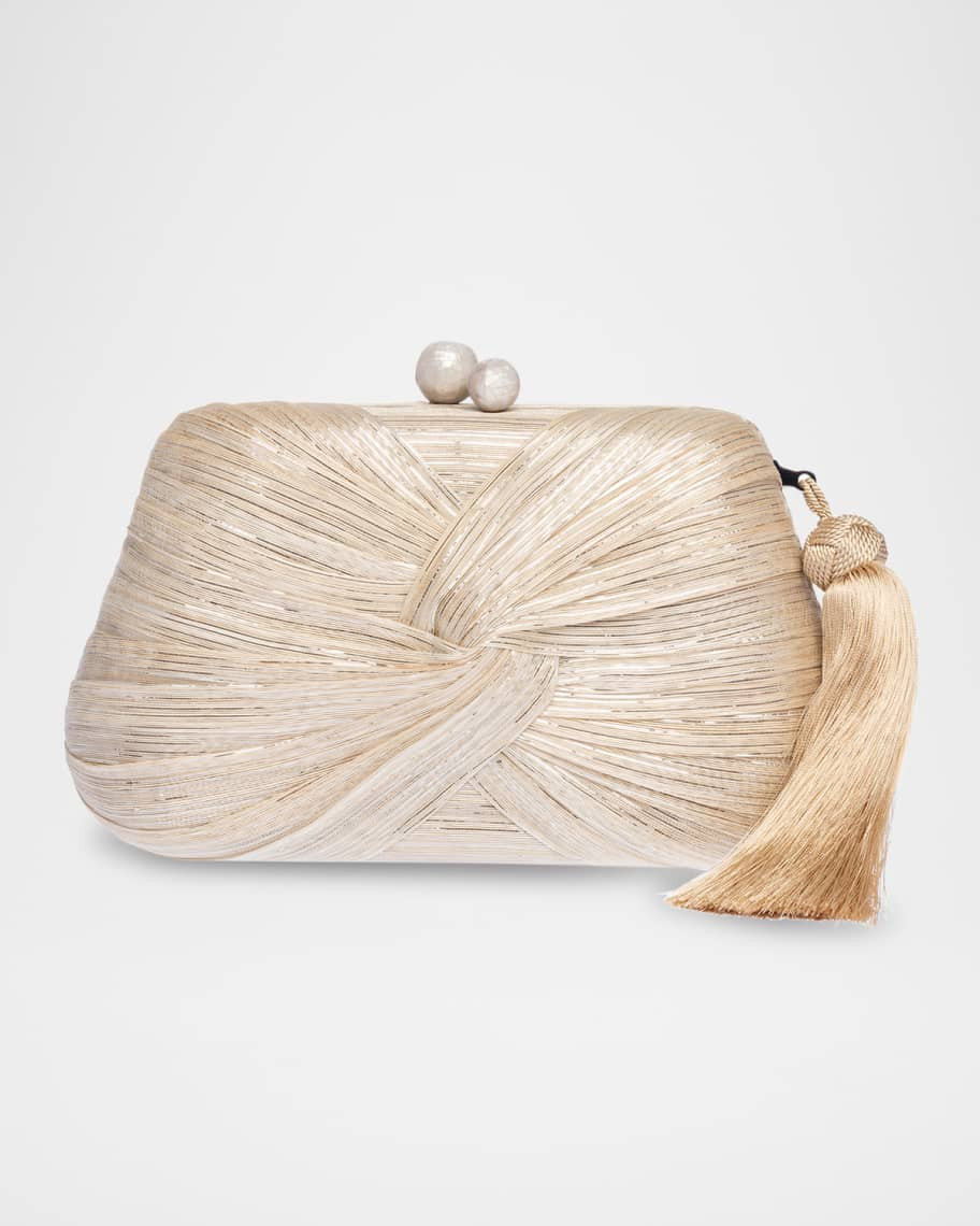 Rafe Rosie Tassel Twisted Clutch Bag | Neiman Marcus