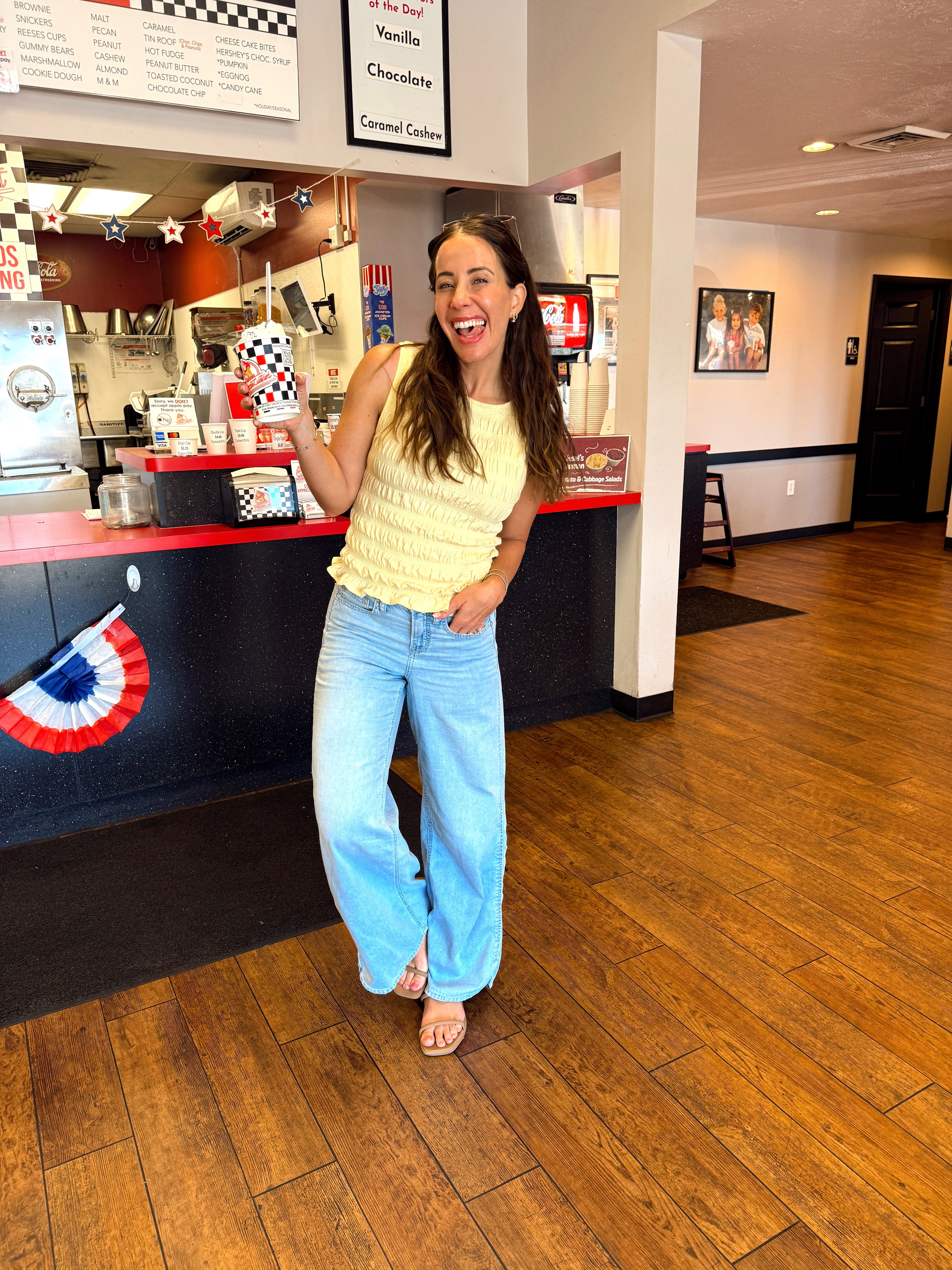 Whenever AE has a sale it's one of my favorite times to stock up on denim and easy everyday pieces. 🤍 These jeans are so good ☀️💛 

 #LTKdayinmylife #LTKootd