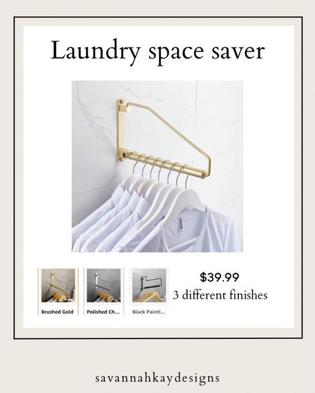 Laundry space saver @amazon #laundry #rack #amazon 

#LTKhome #LTKunder50 #LTKkids