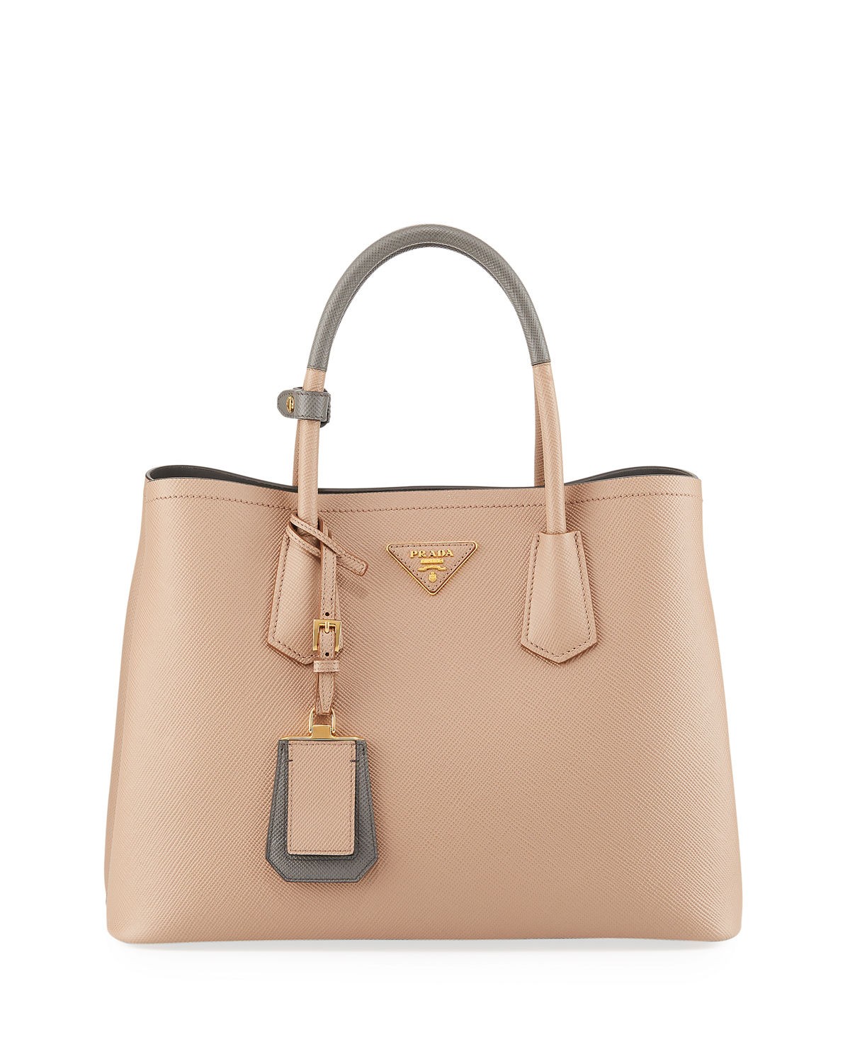 Saffiano Cuir Small Double Bag | Neiman Marcus